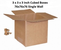 Small cube cardboard boxes 3x3x3 inch
